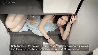 A girl tried to extend the wardrobe lease, but received a creampie instead
