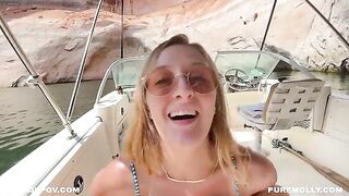 Amateur couple has naughty sex on a boat during their vacation, fueled by Molly Pills