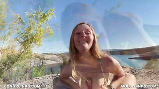 A couple fucked on the nature on a hike, just like many other Horny Hiking adventures