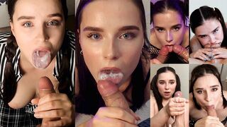 Best juiciest blowjobs with hot cumshots in one video