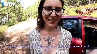 Fixed his car and fucked the hot tattooed girl hard in ass!