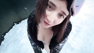 A tourist girl agreed to do a blowjob for sex in public - Emma Fiore ft Bastian Blanc