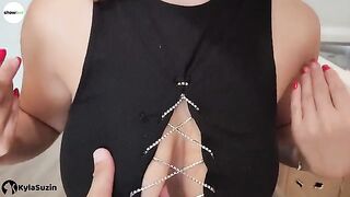 The girl is looking for excuses to get cum from neighbor