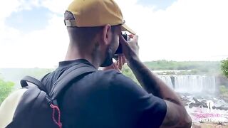 Petite babe gets wet under the waterfall - SammmNextDoor Date Night