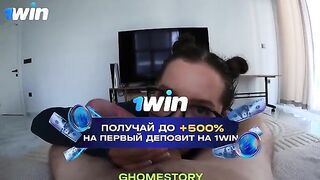 The tattooed girl demonstrates her talents in blowing cock with the head