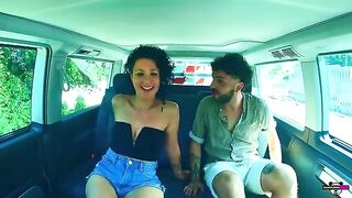 Two Italian couples enjoy a sex party in their camper on open space