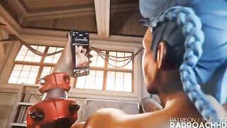 Junker Queen destroys Mei’s pussy in intense 3D action