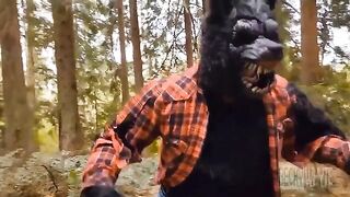 Date turned into a werewolf, the brunette gets a pulsating creampie in her tight pussy