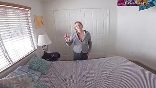Stepmom caught me stealing her panties, now she wants to fuck me in the kitchen