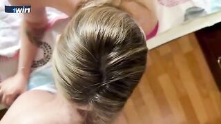 Stepmom with big boobs thanks the stepson with sex for breakfast
