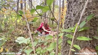 A sexy girl in a red cloak is fucking with a big bad wolf
