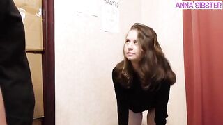 A pretty thief gets punished for taking chips in the shop