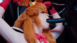 Bowser fucked Princess Peach with his huge black cock