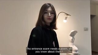 Instead of studying, classmate suggests having hot sex