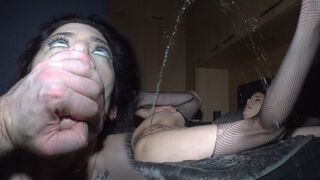 This chick gets fucked hard and her pussy squirts like a fountain!
