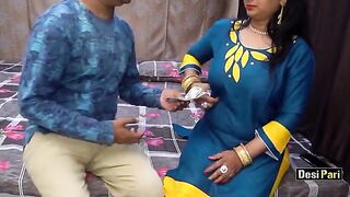 Desi Pari, the hot Indian auntie, gets fucked for money with clear Hindi audio