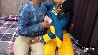 Desi Pari, the hot Indian auntie, gets fucked for money with clear Hindi audio