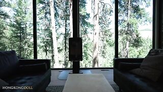 A woman lives in the woods and rubs herself