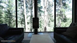 A woman lives in the woods and rubs herself