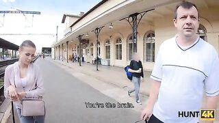 Hunter picked up girl in the train station and fucked her for cash