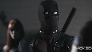 Deadpool and Black Widow are having a foursome with two hot babes