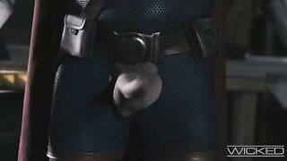 Deadpool and Black Widow are having a foursome with two hot babes