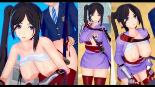 Game Koikatsu! ]Fucking Big tits DanMachi Yamato Mikoto's animated pussy