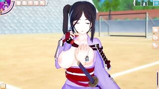Game Koikatsu! ]Fucking Big tits DanMachi Yamato Mikoto's animated pussy
