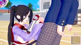 Game Koikatsu! ]Fucking Big tits DanMachi Yamato Mikoto's animated pussy
