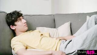 Pervert stepbrother caught wearing stepsister’s panties, shocked and disgusted