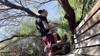 Busty Girl Almost Got Caught Giving a blowjob by the Lake - Exclusive!
