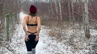 A husband shared his wife with his friend in a passionate snowstorm encounter