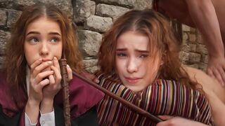 Hermione Granger accidentally puts a spell on someone's cock and has to extract it through ejaculation