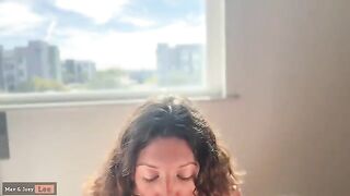 A cute girl was riding a cock of her husband in the hotel room