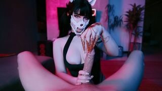 MollyRedWolf's test of willpower. Try not to finish. TittyFuck, Femdom, Handjob, Creampie