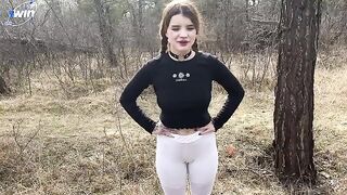 Forest nympho gets banged outdoors in exclusive vid
