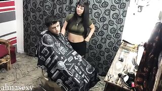 The best amateur porn with thick Argentine chick in a barbershop