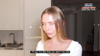 A cute girl is having sex with her hot tutor, craving more