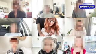 A young cute girl got fucked on a Zoom meeting and received a creampie