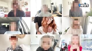 A young cute girl got fucked on a Zoom meeting and received a creampie