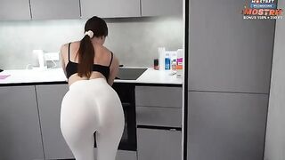 A cleaning lady polished the cock of a rich guy in POV style