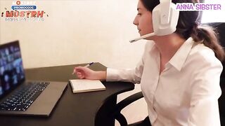 A hot babe offered a blowjob, but she won't go further because of her boyfriend