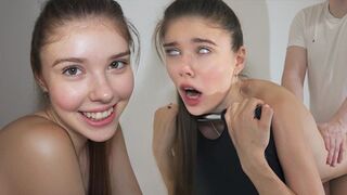 The guy pushed cock deep in the girl’s wet pussy