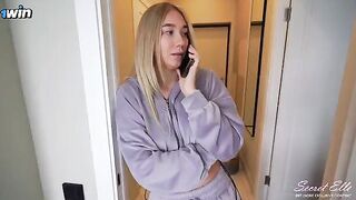 The best friend's girlfriend caresses herself, but does not allow to enter