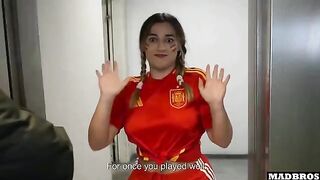 A Spanish supporter got fucked in the ass and DP in the parking lot after the match