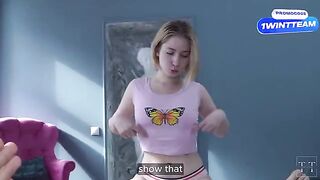 Step-daughter sucks her daddy’s cock for giving her money