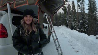 Babe seduced a stranger in the tent while her boyfriend was asleep camping