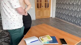 Hot teacher fucked by young student in steamy lesson