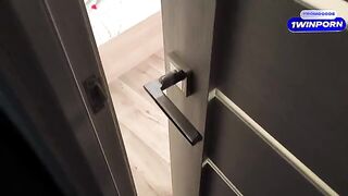 Spying for stepsister backfired with a blowjob surprise