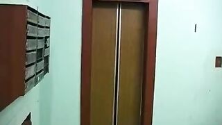 A blonde girl sucks her brother's cock on the balcony. It all started with a request